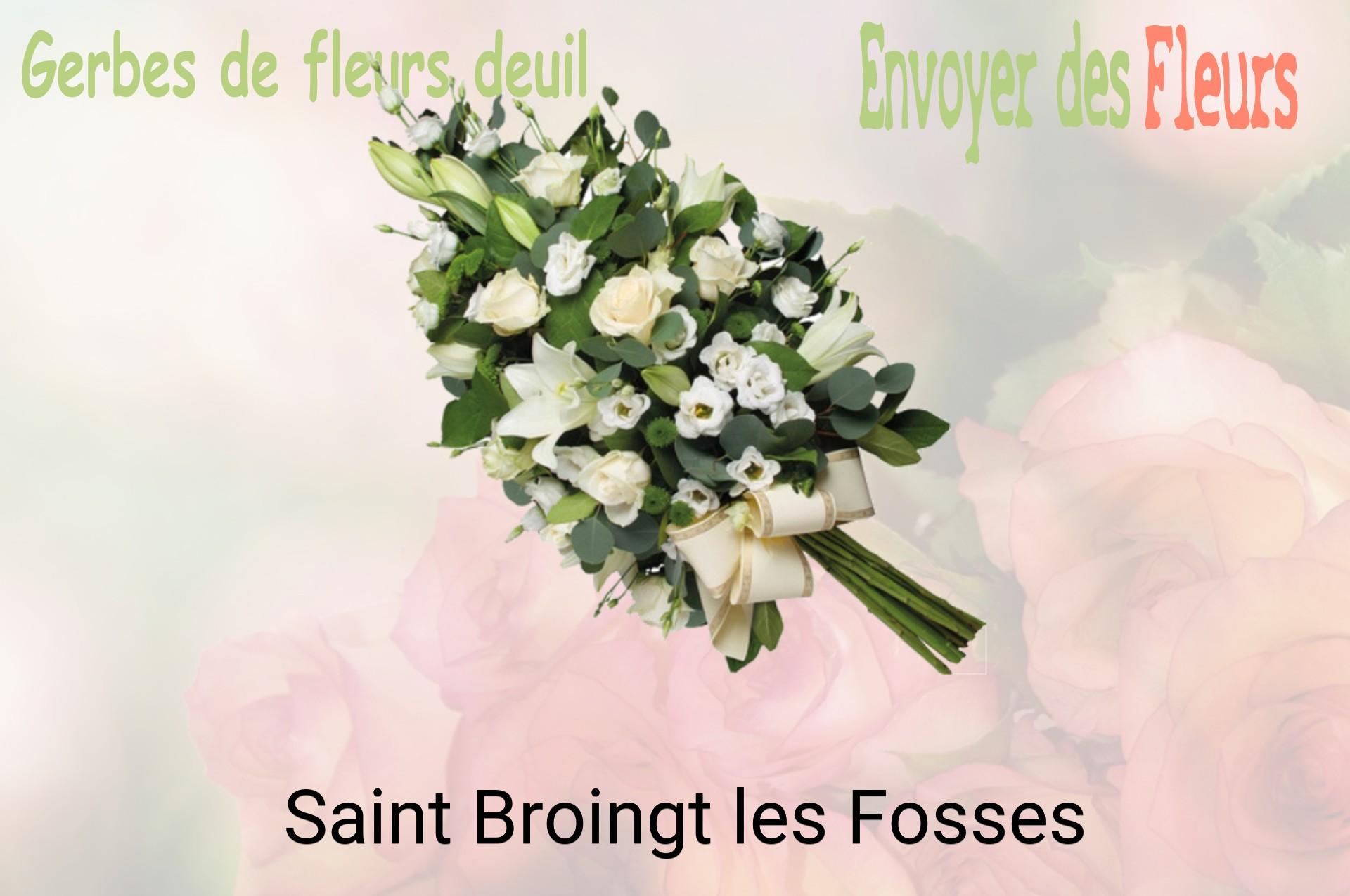 Gerbe de fleurs de deuil livrée à Saint-Broingt-les-Fosses